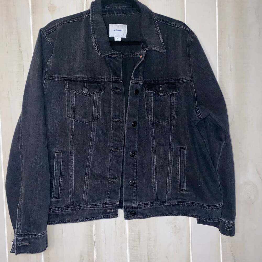 Old Navy Denim Trucker Jacket Size XXL Black